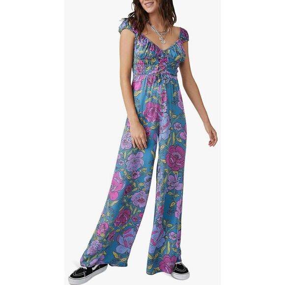 Free People Mono Rolling Hills Bluebell Combo NWT Size XS - Picture 1 of 8